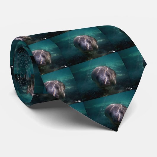 かわいいベビーのマナティーの人のタイ ネクタイ (ロール)