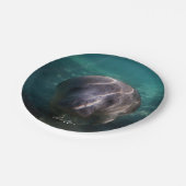 かわいいベビーのマナティーの紙皿 ペーパープレート (アングル)