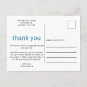 かわいいベビーのモバイルフォトベビーの発表 案内ポストカード (裏面)