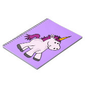 かわいいベビーのユニコーンの漫画 ノートブック (左側)