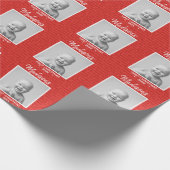 かわいいベビーの写真パーソナライズされたと名前 ラッピングペーパー (角)