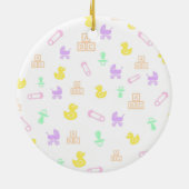 かわいいベビーの初めてのクリスマスオーナメント セラミックオーナメント (裏面)