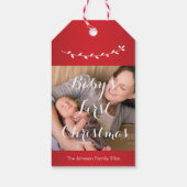 かわいいベビーの初めてのクリスマスギフトラベル ギフトタグ (裏面)
