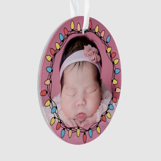かわいいベビーの初めてのクリスマス オーナメント (正面)
