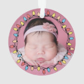 かわいいベビーの初めてのクリスマス オーナメント (裏面)