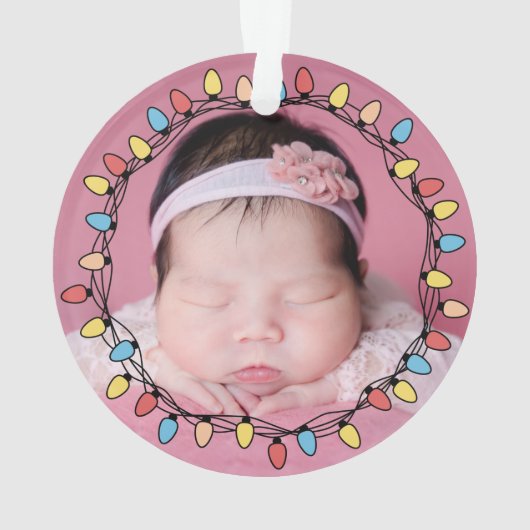 かわいいベビーの初めてのクリスマス オーナメント (裏面)