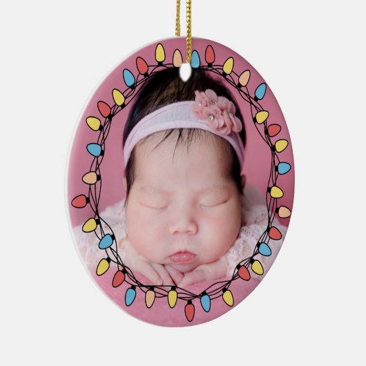 かわいいベビーの初めてのクリスマス セラミックオーナメント (右)