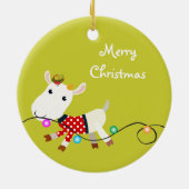 かわいいベビーの子供のクリスマスのオーナメント セラミックオーナメント (裏面)