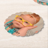 かわいいベビーの家族写真  ペーパーコースター (アングル)