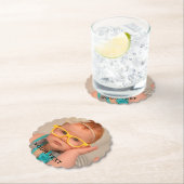 かわいいベビーの家族写真  ペーパーコースター (インサイチュ)