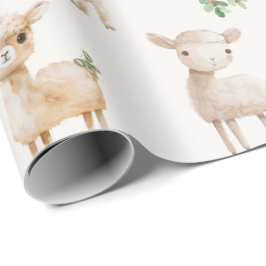 かわいいベビーの家畜 ラッピングペーパー