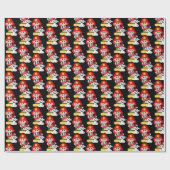 かわいいベビーの小さな消防士のタイル張り包装紙 ラッピングペーパー (フラット)