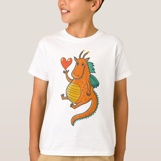 かわいいベビーの恐竜 Tシャツ (正面)