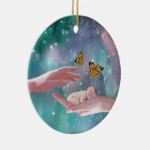 かわいいベビーの手ファンタジー セラミックオーナメント (右)