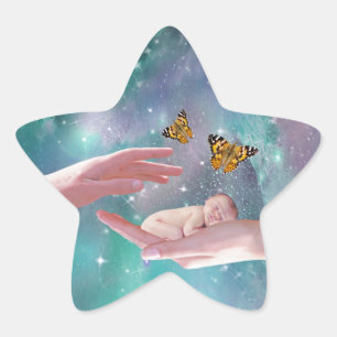 かわいいベビーの手ファンタジー 星シール