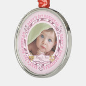 かわいいベビーの最初のHanukkah Dreidels写真名金属 メタルオーナメント (左)