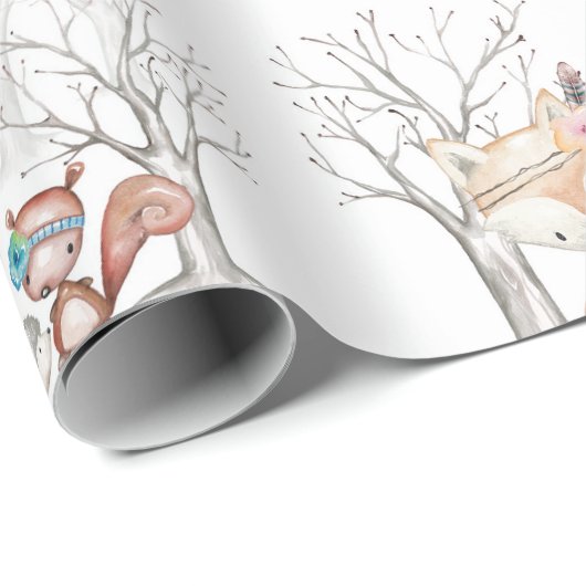 かわいいベビーの森林動物のギフトの包装紙 ラッピングペーパー (ロールコーナー)