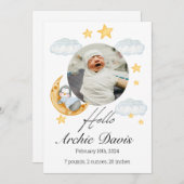 かわいいベビーの発表とベビーペンギン 案内状 (正面/裏面)