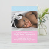 かわいいベビーの発表 案内状 (スタンド正面)