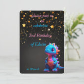 かわいいベビーの誕生日 招待状 (スタンド正面)