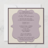 かわいいベビーの足の写真のエレガントな中立ベビーシャワー 招待状 (裏面)