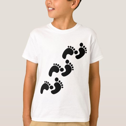 かわいいベビーの足跡 Tシャツ (正面)