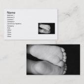 かわいいベビーの足 名刺 (正面/裏面)