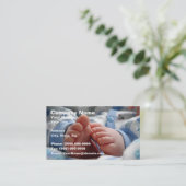 かわいいベビーの足 名刺 (スタンド正面)