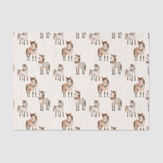 かわいいベビーの馬 薄葉紙 (正面)