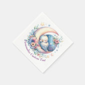 かわいいベビーの鳥が半月に眠る|過去記事 スタンダードカクテルナプキン (角)