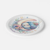 かわいいベビーの鳥が月に眠る|過去記事 ペーパープレート (アングル)