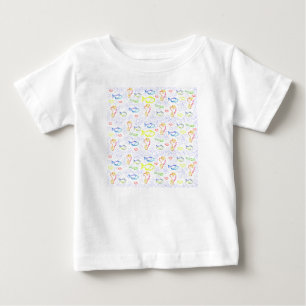 かわいいベビーのTシャツの魚のプリント ベビーTシャツ