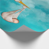 かわいいベビーはこうのとりと来ています ラッピングペーパー (角)