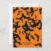 かわいいベビーはブルーイング魔女カボチャ赤ちゃんシャワー 招待状 (裏面)