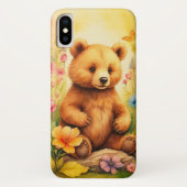 かわいいベビーは花の美しい森の中にいる Case-Mate iPhoneケース (裏面)