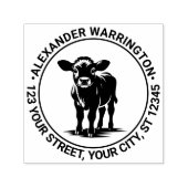 かわいいベビーふくらはぎ牛スタンディングネーム差出人住所 セルフインキングスタンプ (デザイン)