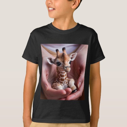 かわいいベビーアニマルのTシャツ子供へ Tシャツ (正面)