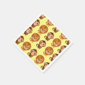 かわいいベビーアニマルイエロー紙ナプキンス | 性別Neu スタンダードカクテルナプキン (角)