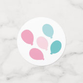 かわいいベビーアニマルズガーデンパーティー1stバースデーテーブル コンフェッティ (スモール正面)