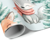 かわいいベビーアニマルズクリスマスラッピング紙 ラッピングペーパー (ロールコーナー)