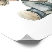 かわいいベビーアニマルゾウ親切な子供部屋キッドルーム ポスター (角)