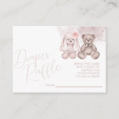 かわいいベビーアニマルニュートラルベビーおむつラッフル エンクロージャーカード (正面)