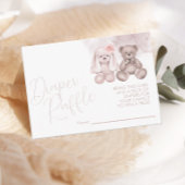 かわいいベビーアニマルニュートラルベビーおむつラッフル エンクロージャーカード