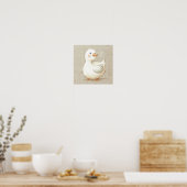かわいいベビーアニマルハッピーアヒル子供部屋ウォールアート ポスター (キッチン)