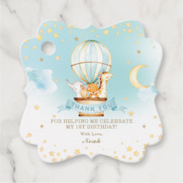 かわいいベビーアニマルホットエアバルーンありがとう フェイバータグ