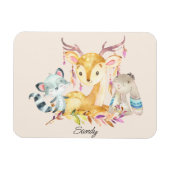 かわいいベビーアニマル名前をカスタムする 男女兼用 マグネット (横)