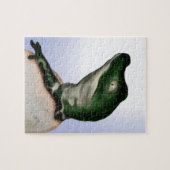 かわいいベビーアリゲーターデジタルアート ジグソーパズル (横)