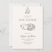 かわいいベビーアート 招待状 (正面)