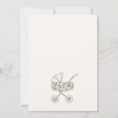 かわいいベビーアート 招待状 (裏面)