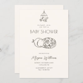 かわいいベビーアート 招待状